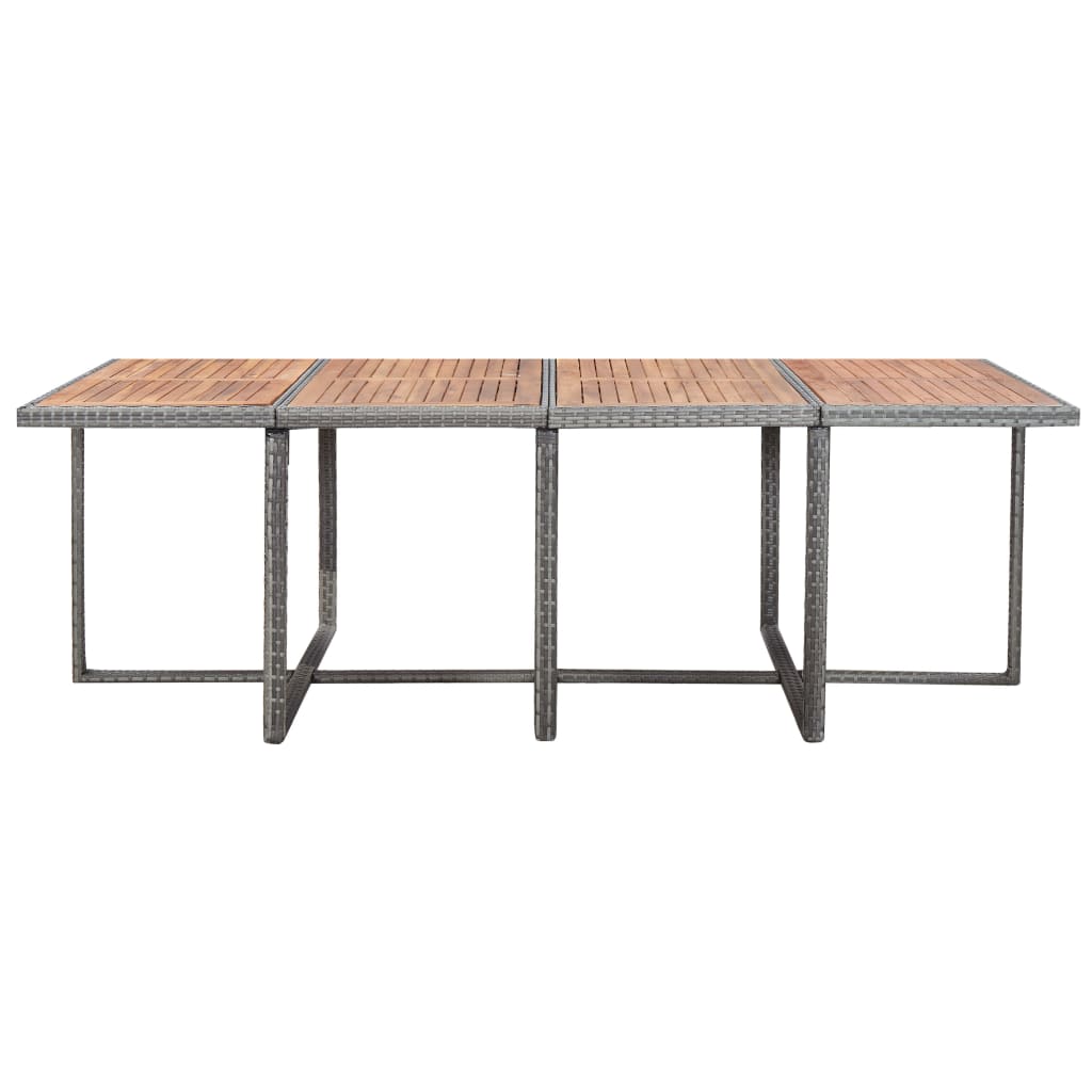 13-delige Tuinset poly rattan en acaciahout antraciet is nu te koop bij PeponiXL, paradijselijk wonen!