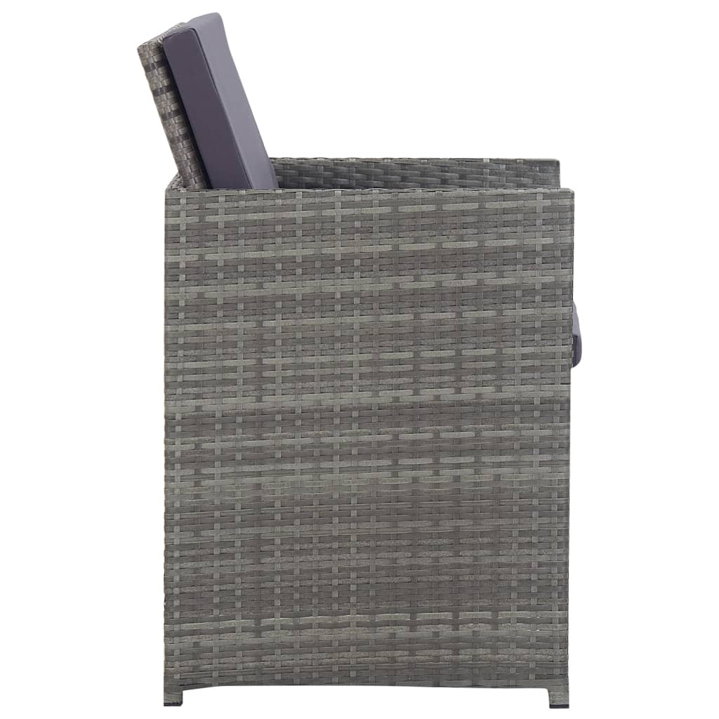13-delige Tuinset poly rattan en acaciahout antraciet is nu te koop bij PeponiXL, paradijselijk wonen!