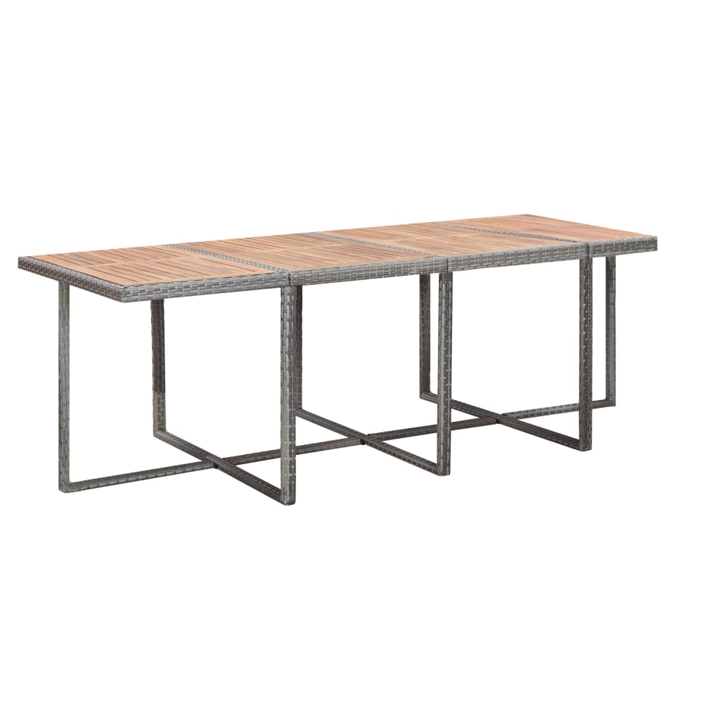 13-delige Tuinset poly rattan en acaciahout antraciet is nu te koop bij PeponiXL, paradijselijk wonen!