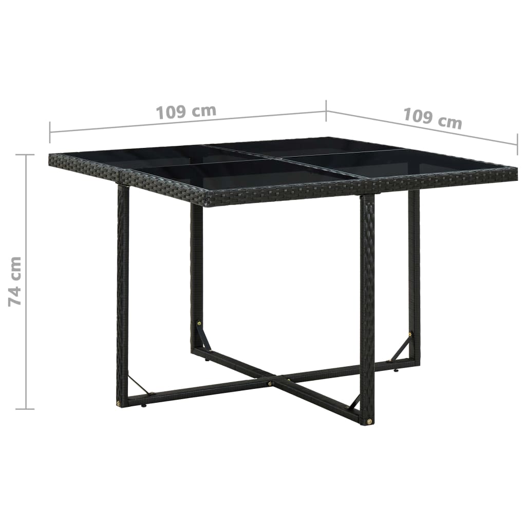 9-delige Tuinset met kussens poly rattan zwart is nu te koop bij PeponiXL, paradijselijk wonen!