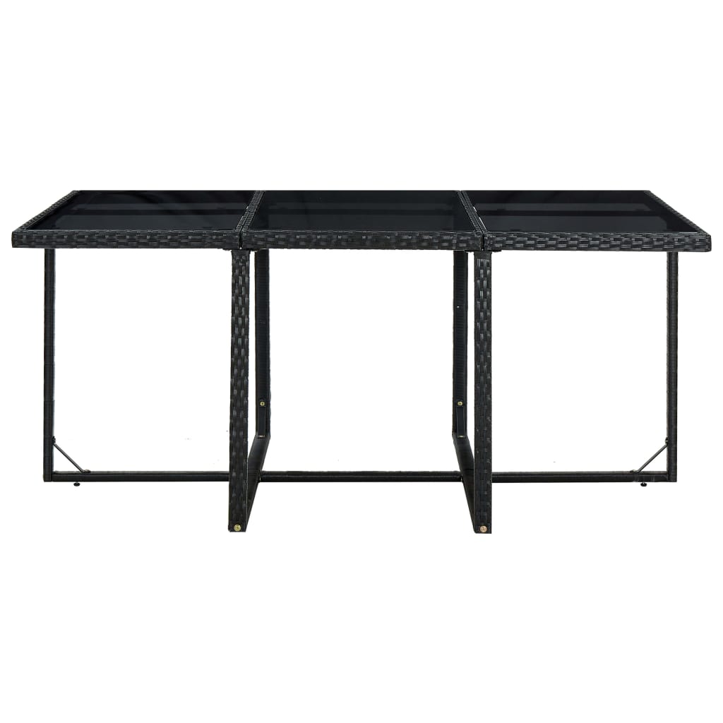 11-delige Tuinset met kussens poly rattan zwart is nu te koop bij PeponiXL, paradijselijk wonen!