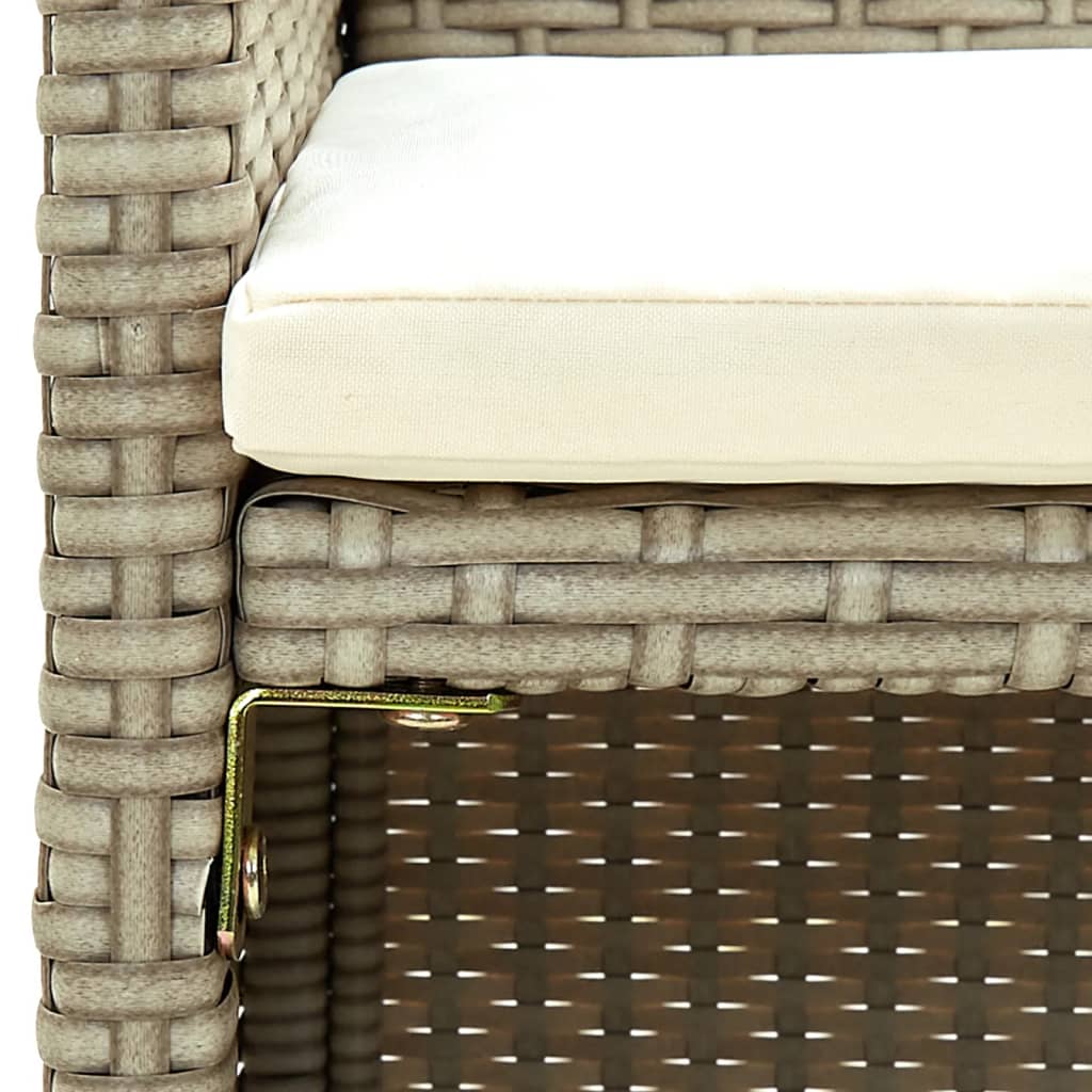 Tuinbank 2-zits met kussens poly rattan beige is nu te koop bij PeponiXL, paradijselijk wonen!