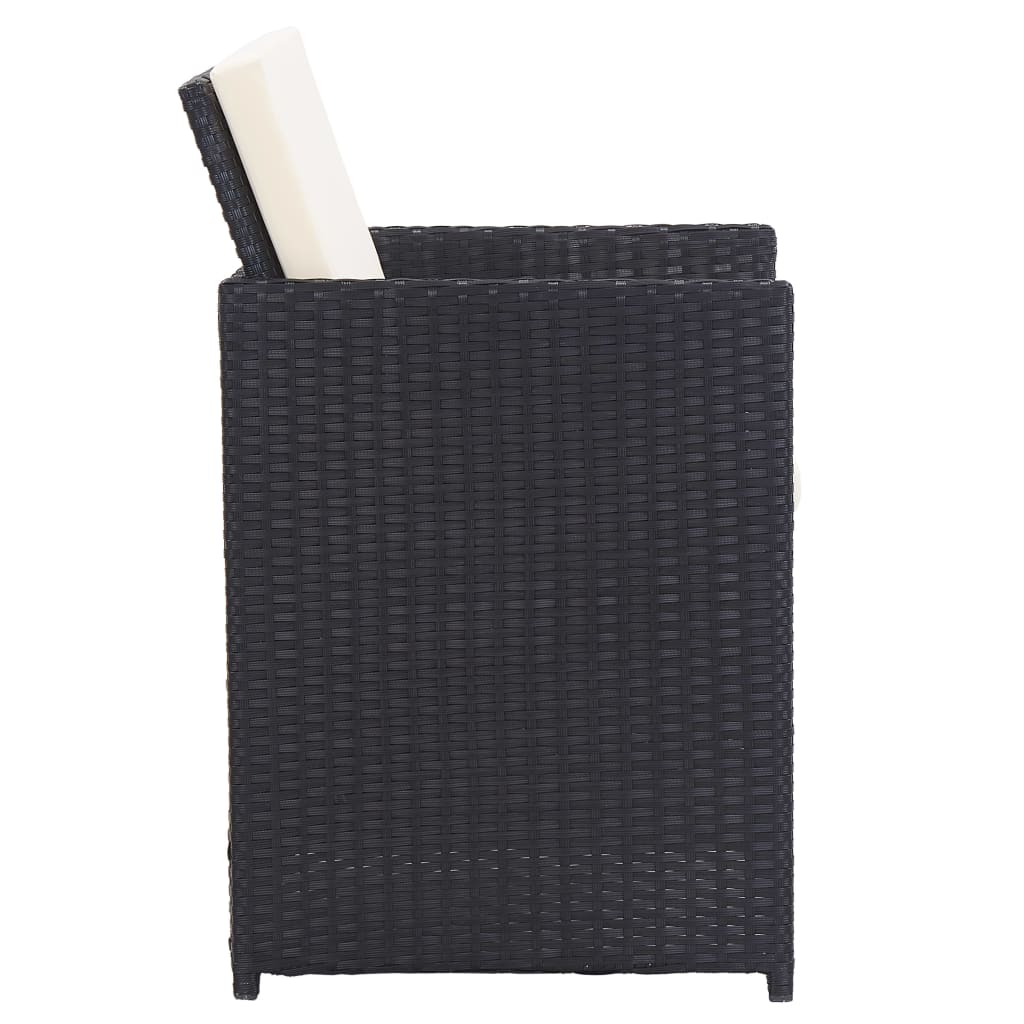 15-delige Tuinset met kussens poly rattan zwart is nu te koop bij PeponiXL, paradijselijk wonen!