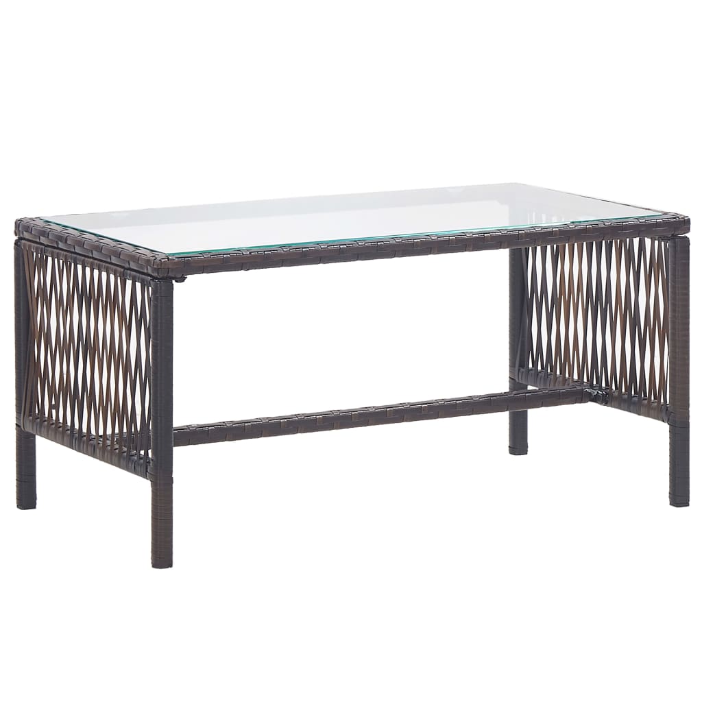 4-delige Loungeset met kussens poly rattan bruin is nu te koop bij PeponiXL, paradijselijk wonen!