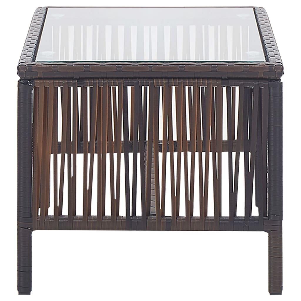 4-delige Loungeset met kussens poly rattan bruin is nu te koop bij PeponiXL, paradijselijk wonen!