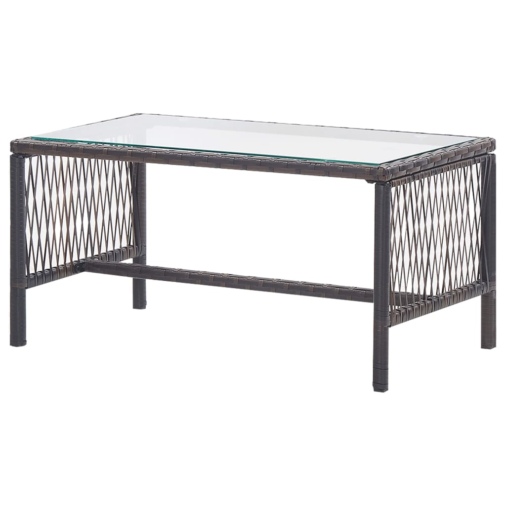 4-delige Loungeset met kussens poly rattan bruin is nu te koop bij PeponiXL, paradijselijk wonen!