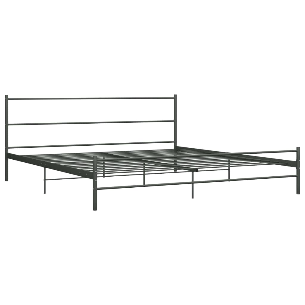 Bedframe metaal grijs 200x200 cm is nu te koop bij PeponiXL, paradijselijk wonen!