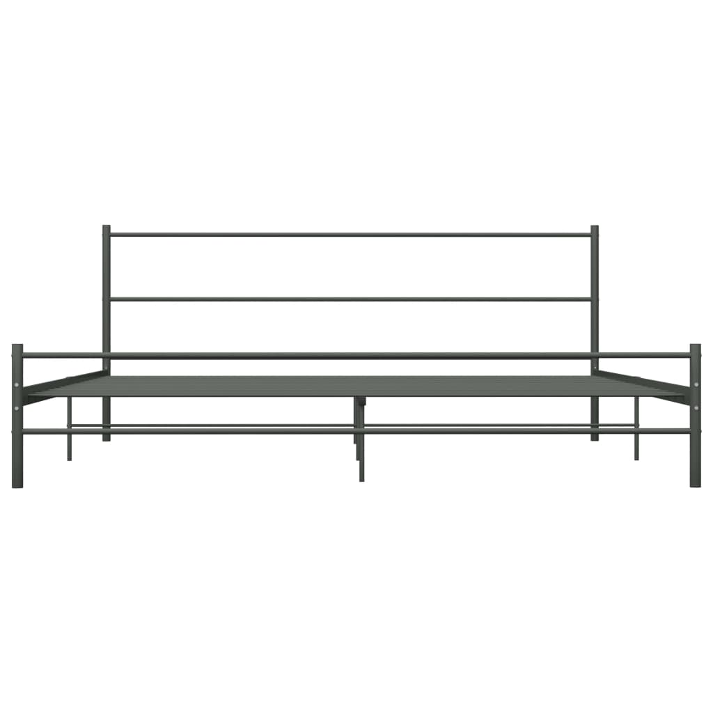 Bedframe metaal grijs 200x200 cm is nu te koop bij PeponiXL, paradijselijk wonen!