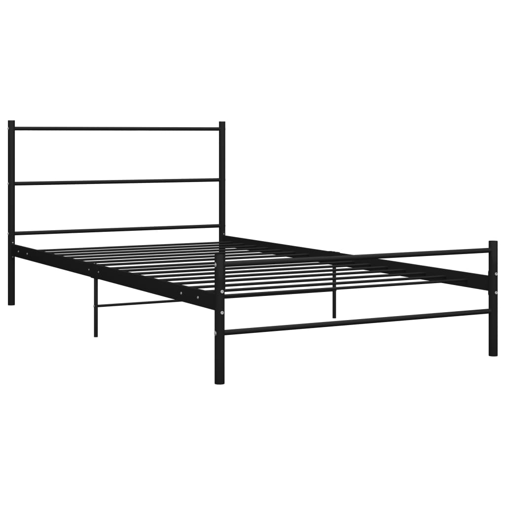 Bedframe metaal zwart 100x200 cm is nu te koop bij PeponiXL, paradijselijk wonen!