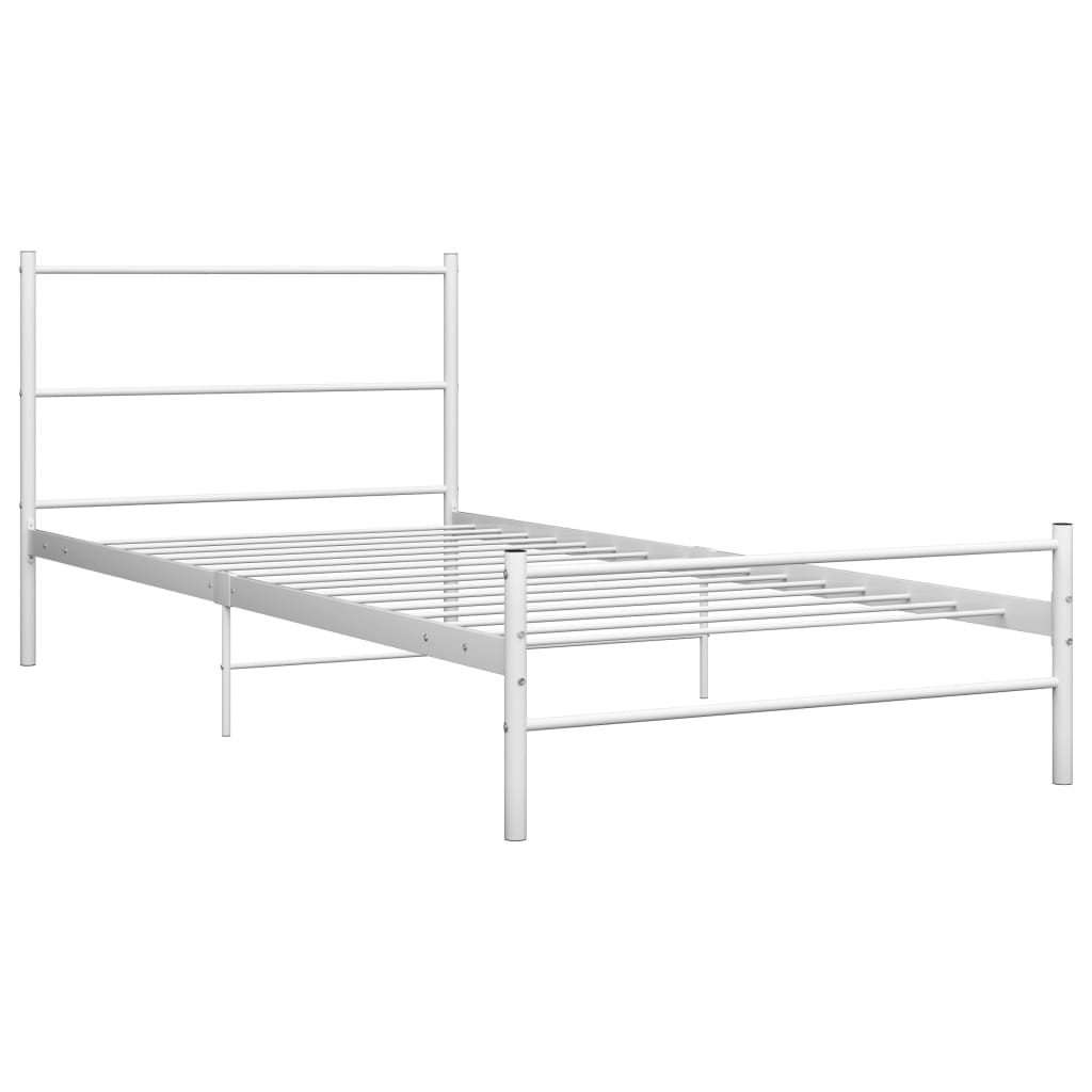 Bedframe metaal wit 90x200 cm is nu te koop bij PeponiXL, paradijselijk wonen!