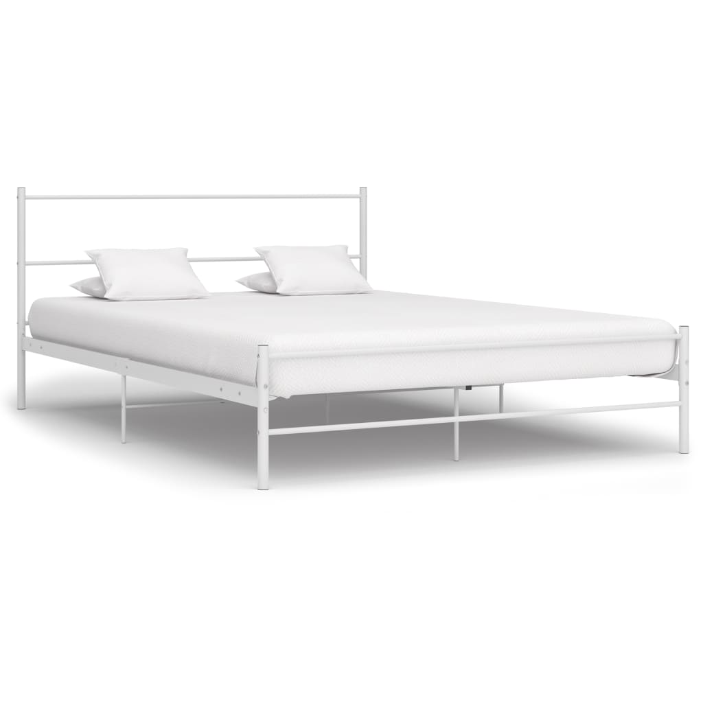 Bedframe metaal wit 140x200 cm is nu te koop bij PeponiXL, paradijselijk wonen!