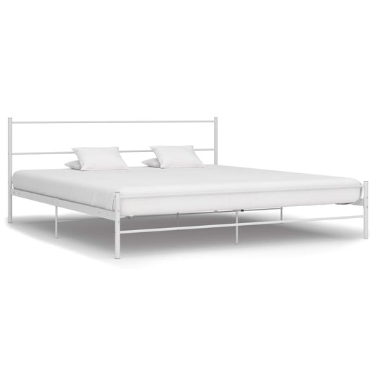 Bedframe metaal wit 160x200 cm is nu te koop bij PeponiXL, paradijselijk wonen!