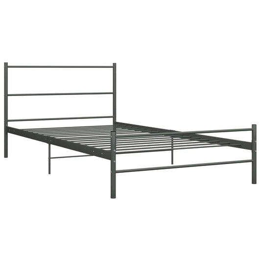 Bedframe metaal grijs 90x200 cm is nu te koop bij PeponiXL, paradijselijk wonen!