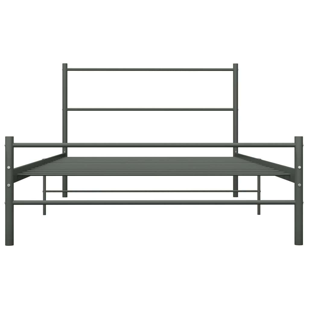 Bedframe metaal grijs 90x200 cm is nu te koop bij PeponiXL, paradijselijk wonen!