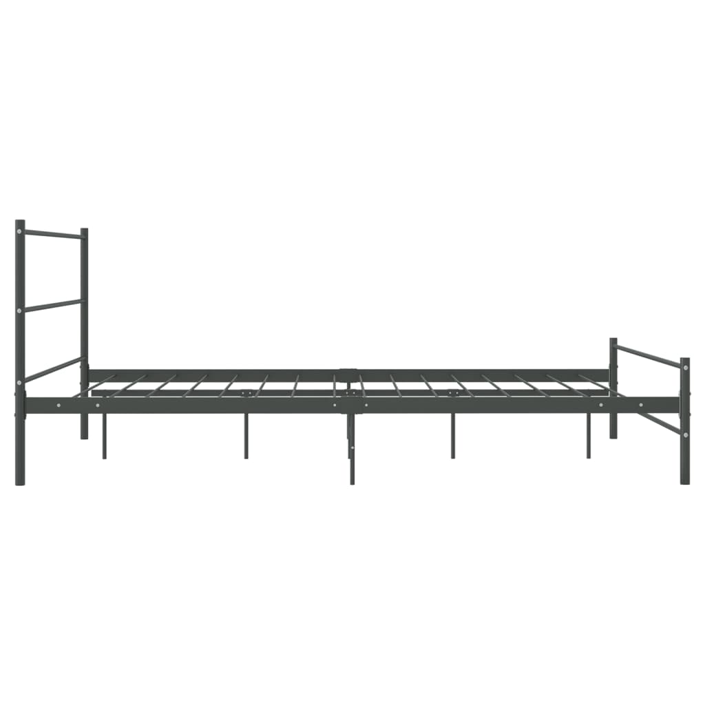 Bedframe zonder matras metaal grijs 140x200 cm is nu te koop bij PeponiXL, paradijselijk wonen!