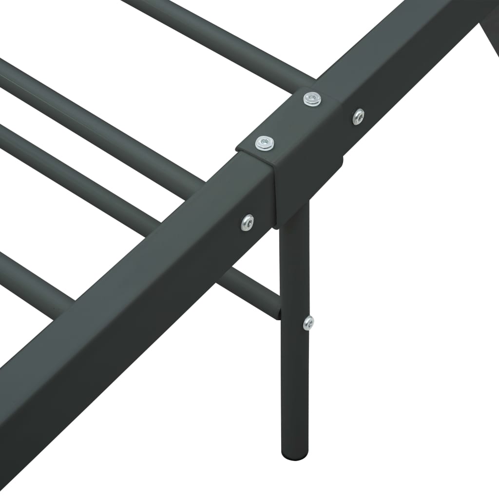 Bedframe zonder matras metaal grijs 140x200 cm is nu te koop bij PeponiXL, paradijselijk wonen!