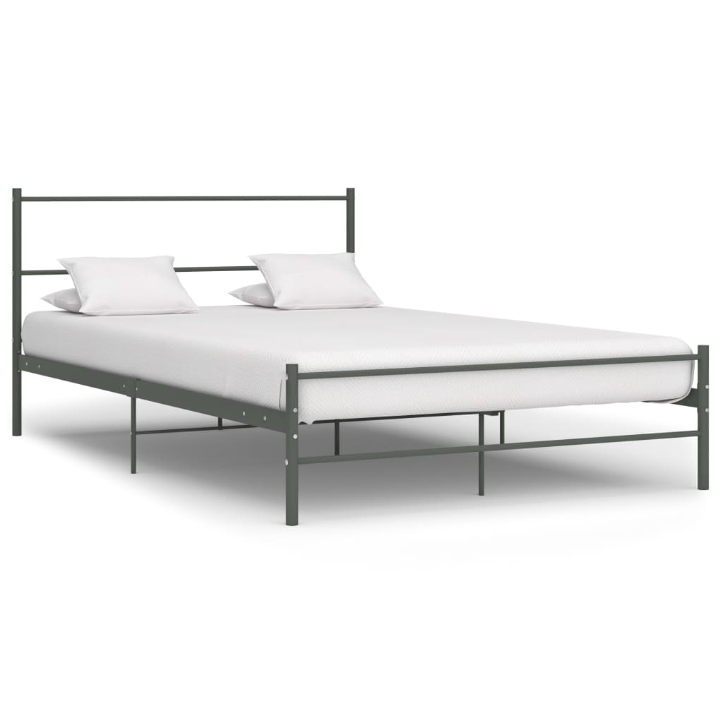 Bedframe metaal grijs 160x200 cm is nu te koop bij PeponiXL, paradijselijk wonen!