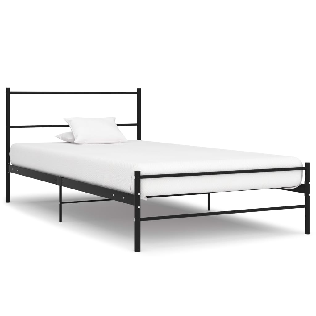 Bedframe metaal zwart 90x200 cm is nu te koop bij PeponiXL, paradijselijk wonen!