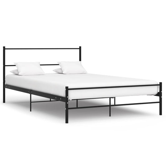 Bedframe metaal zwart 160x200 cm is nu te koop bij PeponiXL, paradijselijk wonen!