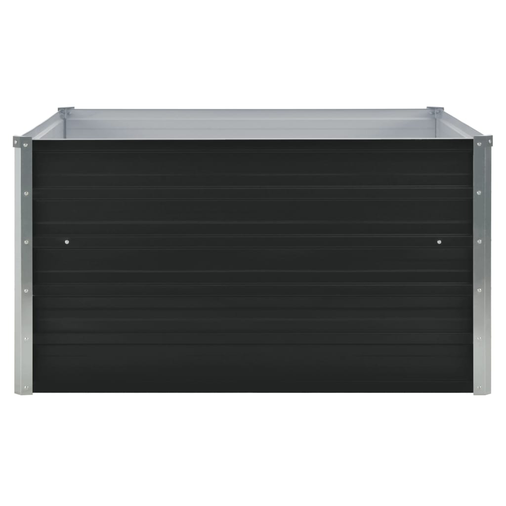 Plantenbak verhoogd 100x100x45cm gegalvaniseerd staal antraciet is nu te koop bij PeponiXL, paradijselijk wonen!