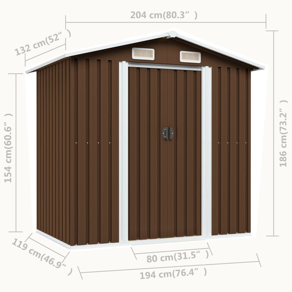 Tuinberging 204x132x186 cm staal bruin is nu te koop bij PeponiXL, paradijselijk wonen!