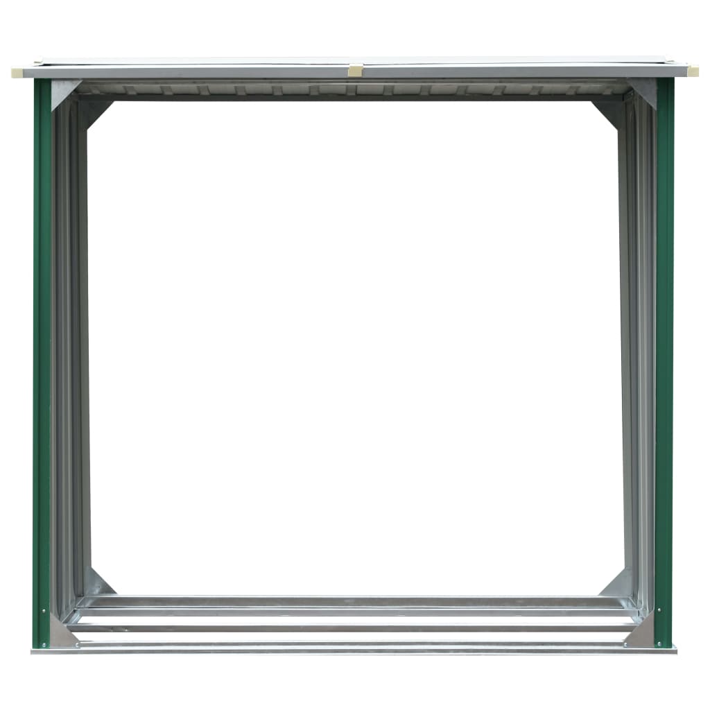 Haardhoutschuur 172x91x154 cm gegalvaniseerd staal groen is nu te koop bij PeponiXL, paradijselijk wonen!