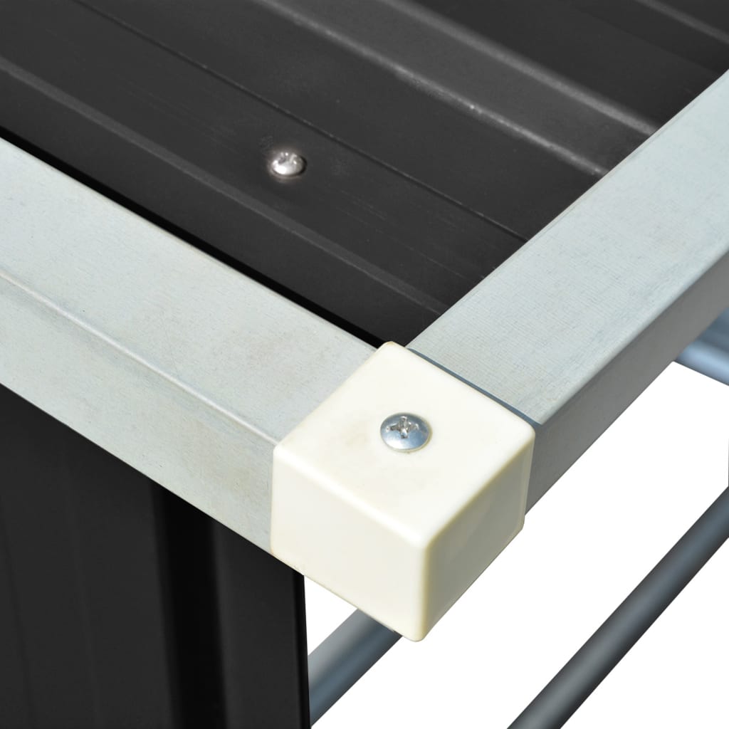 Haardhoutschuur 163x83x154 cm gegalvaniseerd staal antraciet is nu te koop bij PeponiXL, paradijselijk wonen!