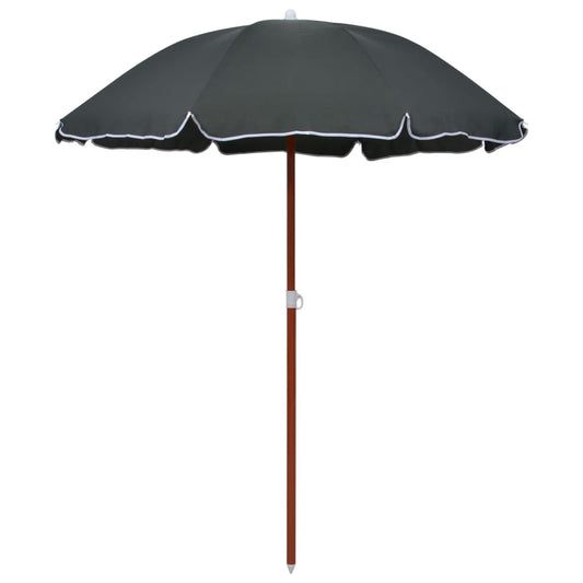 Parasol met stalen paal 180 cm antracietkleurig is nu te koop bij PeponiXL, paradijselijk wonen!