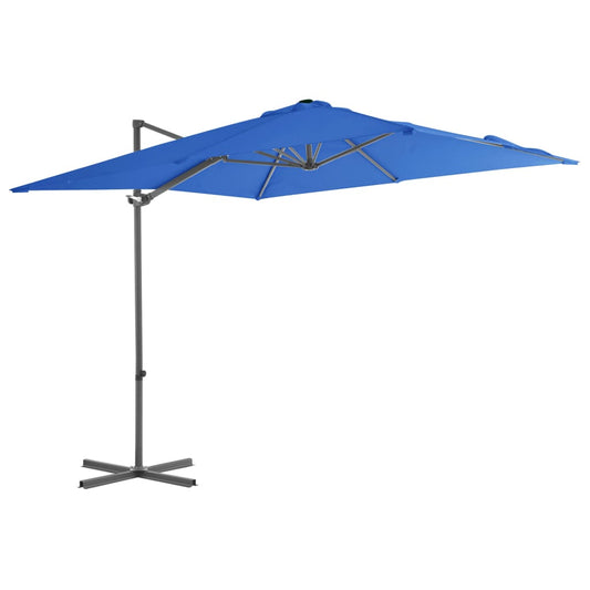 Zweefparasol met stalen paal 250x250 cm azuurblauw is nu te koop bij PeponiXL, paradijselijk wonen!