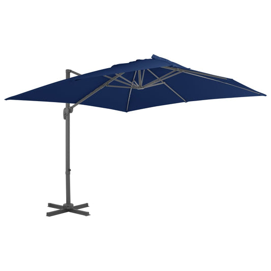 Zweefparasol met aluminium paal 3x3 m azuurblauw is nu te koop bij PeponiXL, paradijselijk wonen!
