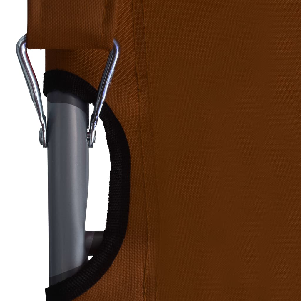 Strandstoelen 2 st inklapbaar stof bruin is nu te koop bij PeponiXL, paradijselijk wonen!