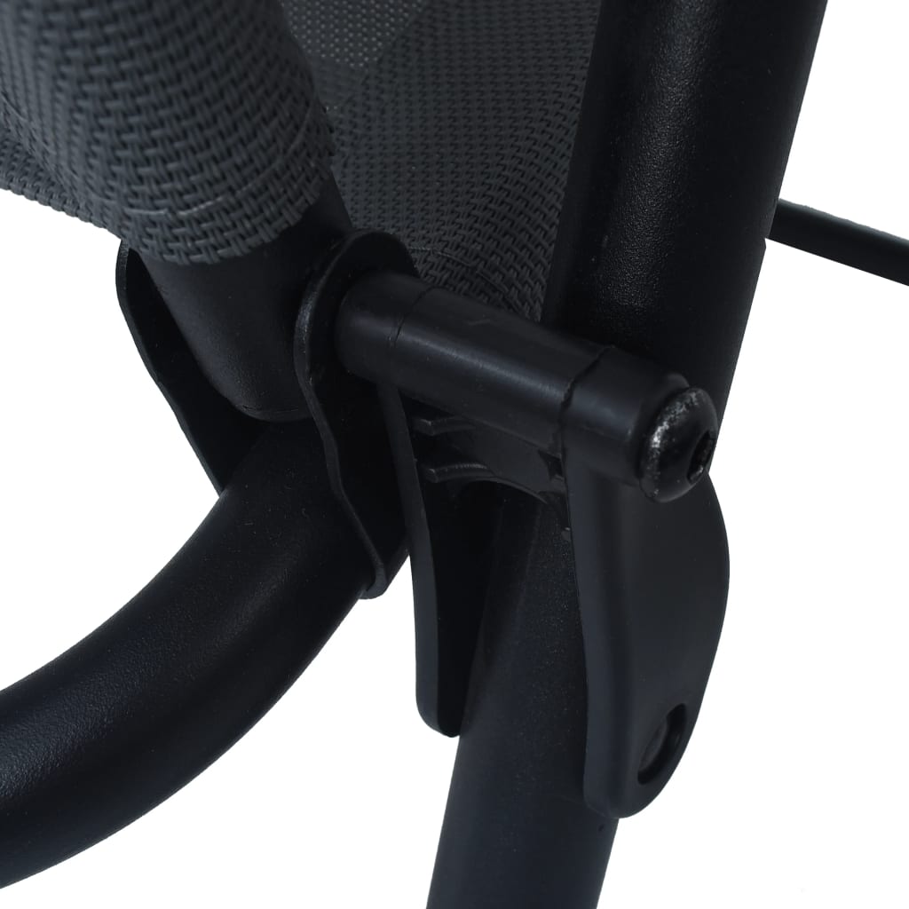 Tuinstoelen inklapbaar 2 st textileen grijs is nu te koop bij PeponiXL, paradijselijk wonen!