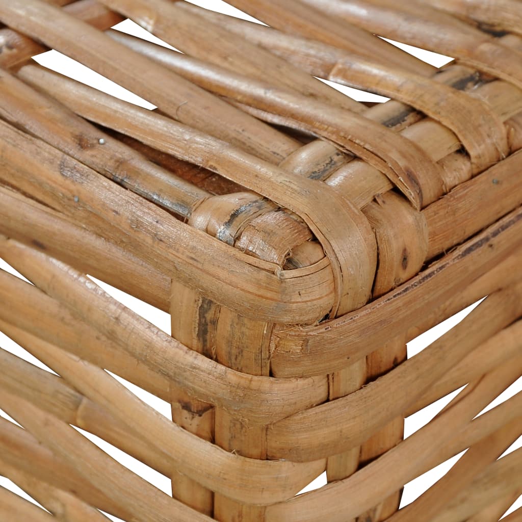 Bank zonder armleuning met kussens natuurlijk rattan is nu te koop bij PeponiXL, paradijselijk wonen!