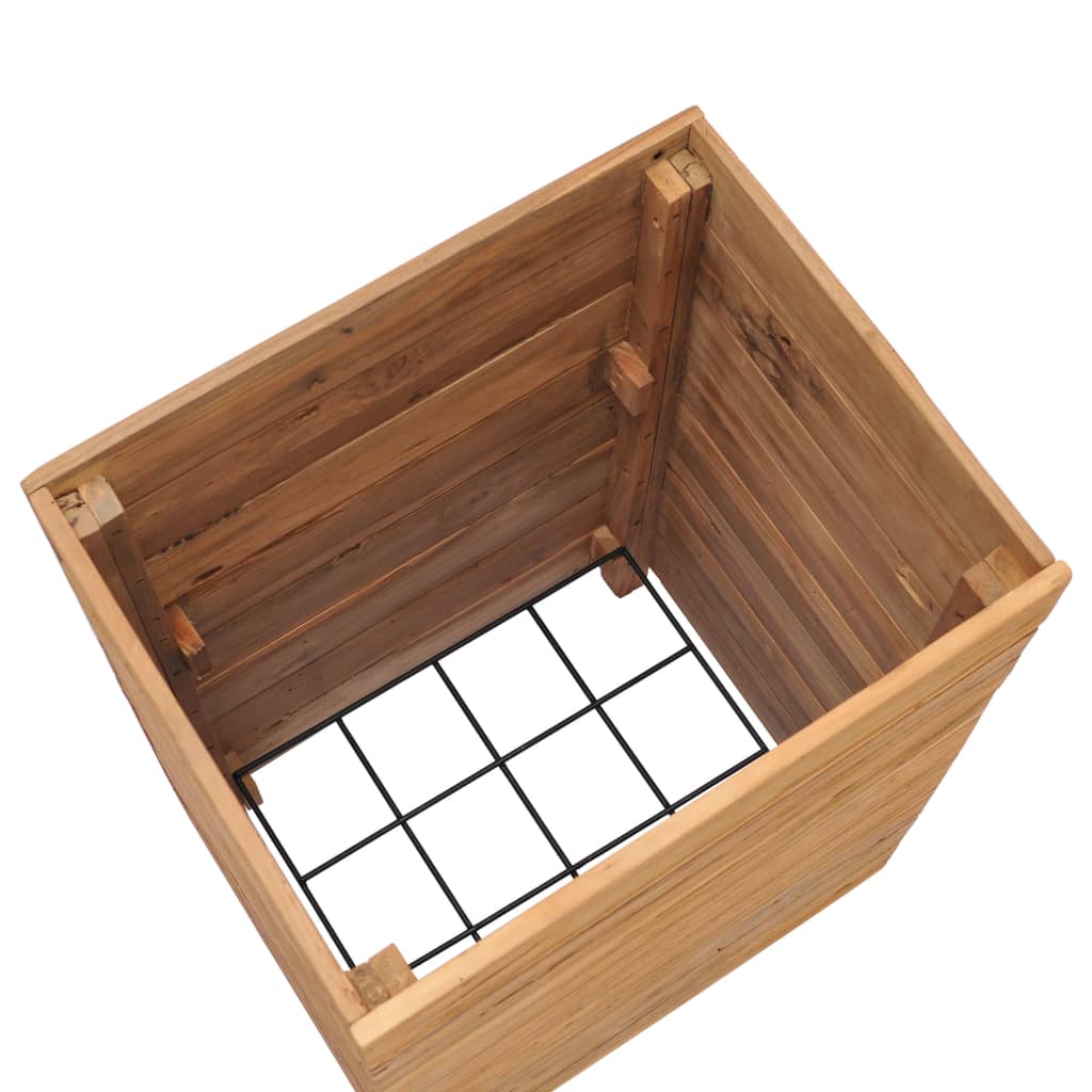 Plantenbak verhoogd 50x40x72 cm gerecycled teakhout en staal is nu te koop bij PeponiXL, paradijselijk wonen!