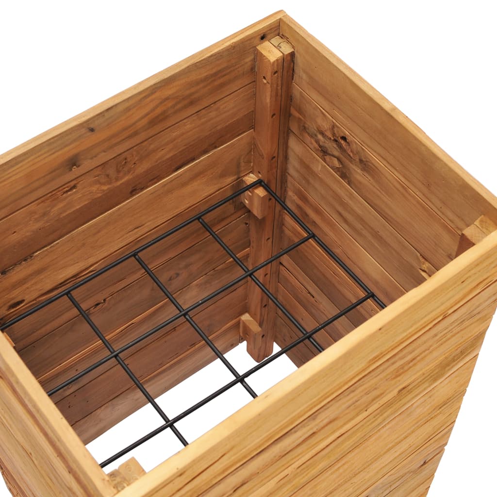 Plantenbak verhoogd 50x40x72 cm gerecycled teakhout en staal is nu te koop bij PeponiXL, paradijselijk wonen!