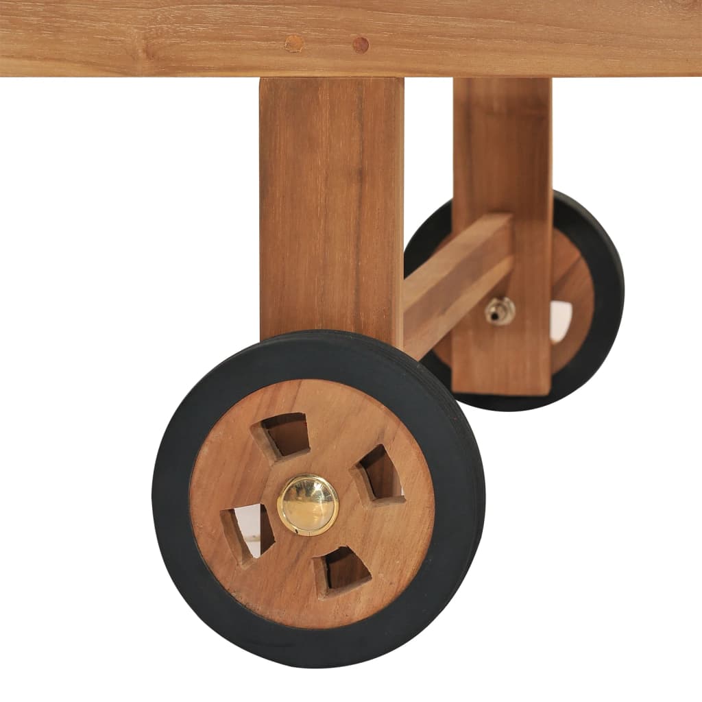 Ligbed met kussen massief teakhout donkergrijs is nu te koop bij PeponiXL, paradijselijk wonen!