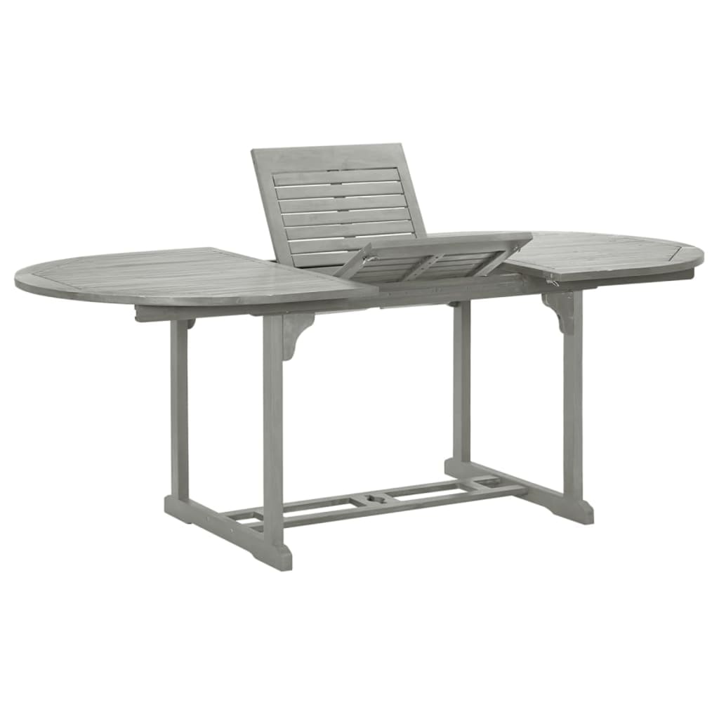 Tuintafel 200x100x75 cm massief acaciahout grijs is nu te koop bij PeponiXL, paradijselijk wonen!