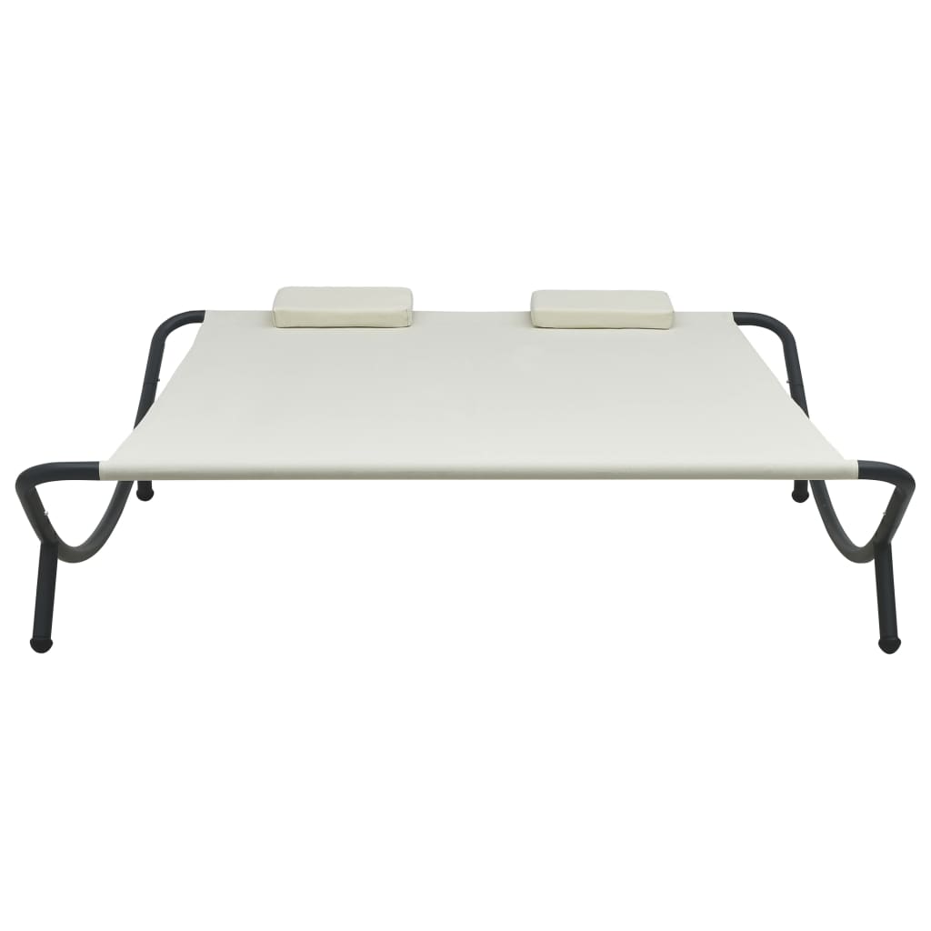 Loungebed stof crème is nu te koop bij PeponiXL, paradijselijk wonen!