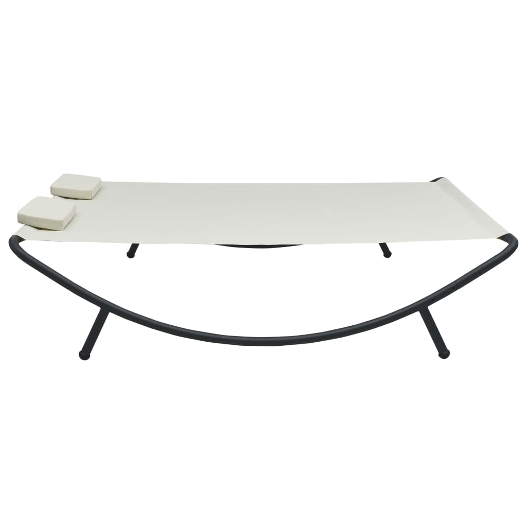 Loungebed stof crème is nu te koop bij PeponiXL, paradijselijk wonen!