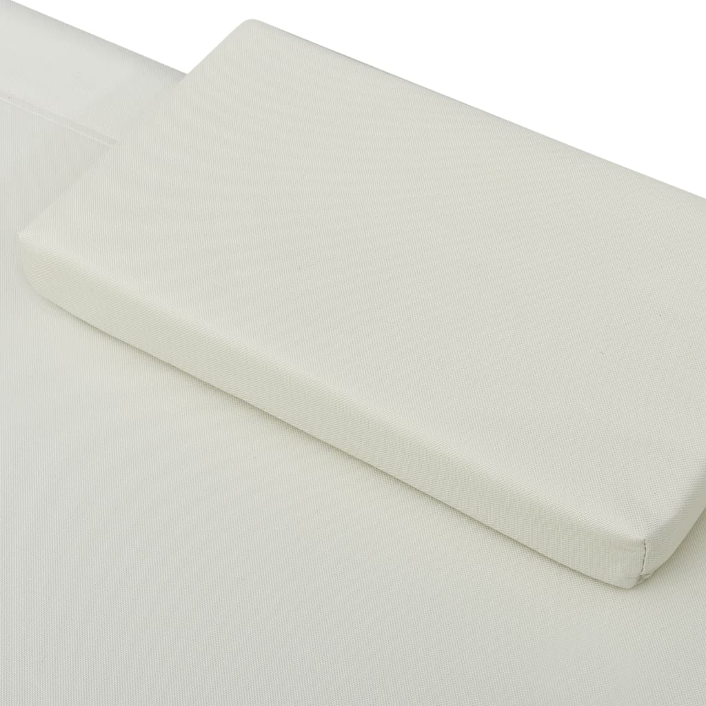 Loungebed stof crème is nu te koop bij PeponiXL, paradijselijk wonen!