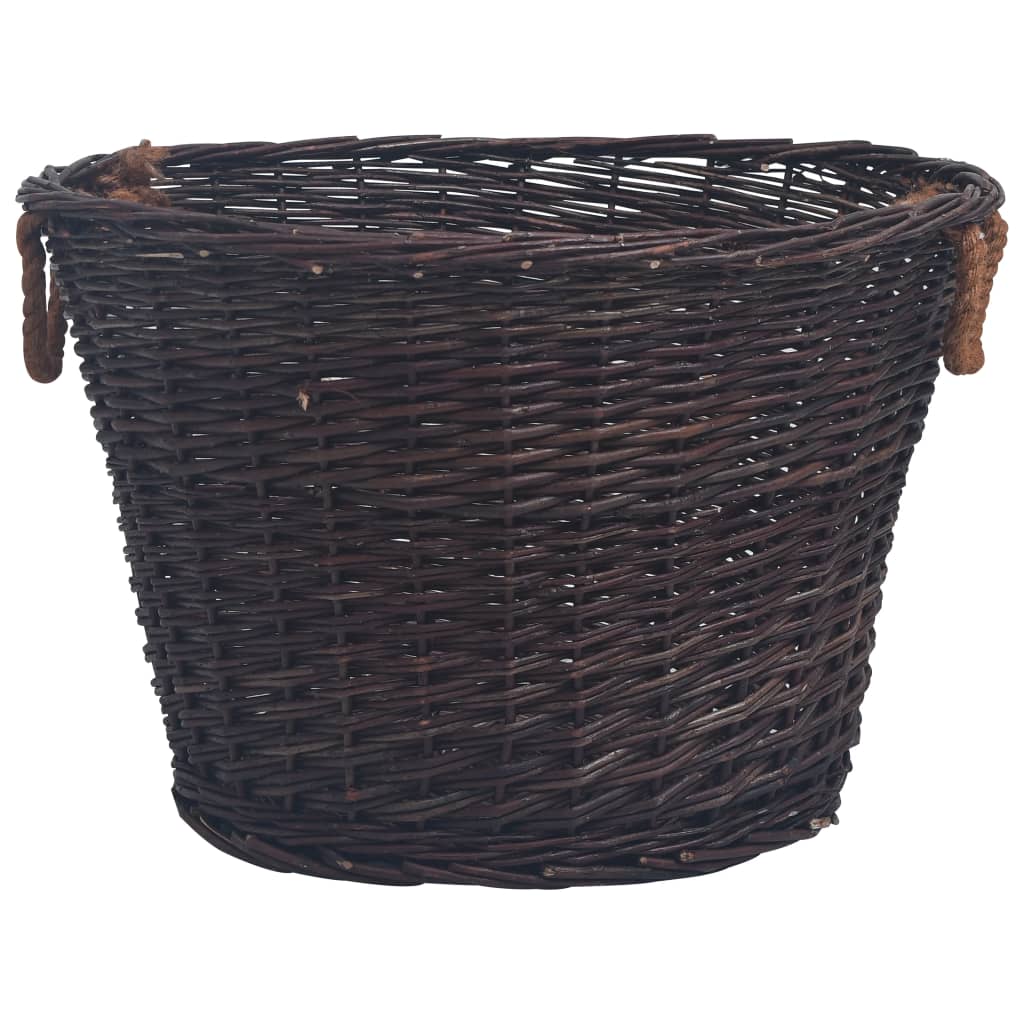 3-delige Houtmandenset stapelbaar wilgenhout donkerbruin is nu te koop bij PeponiXL, paradijselijk wonen!
