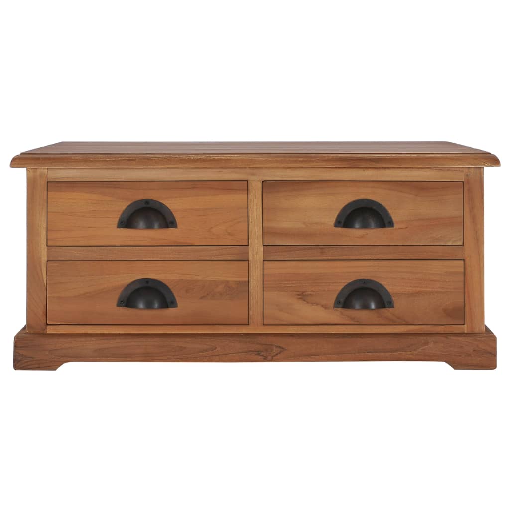 Salontafel 68x68x30 cm massief teakhout is nu te koop bij PeponiXL, paradijselijk wonen!