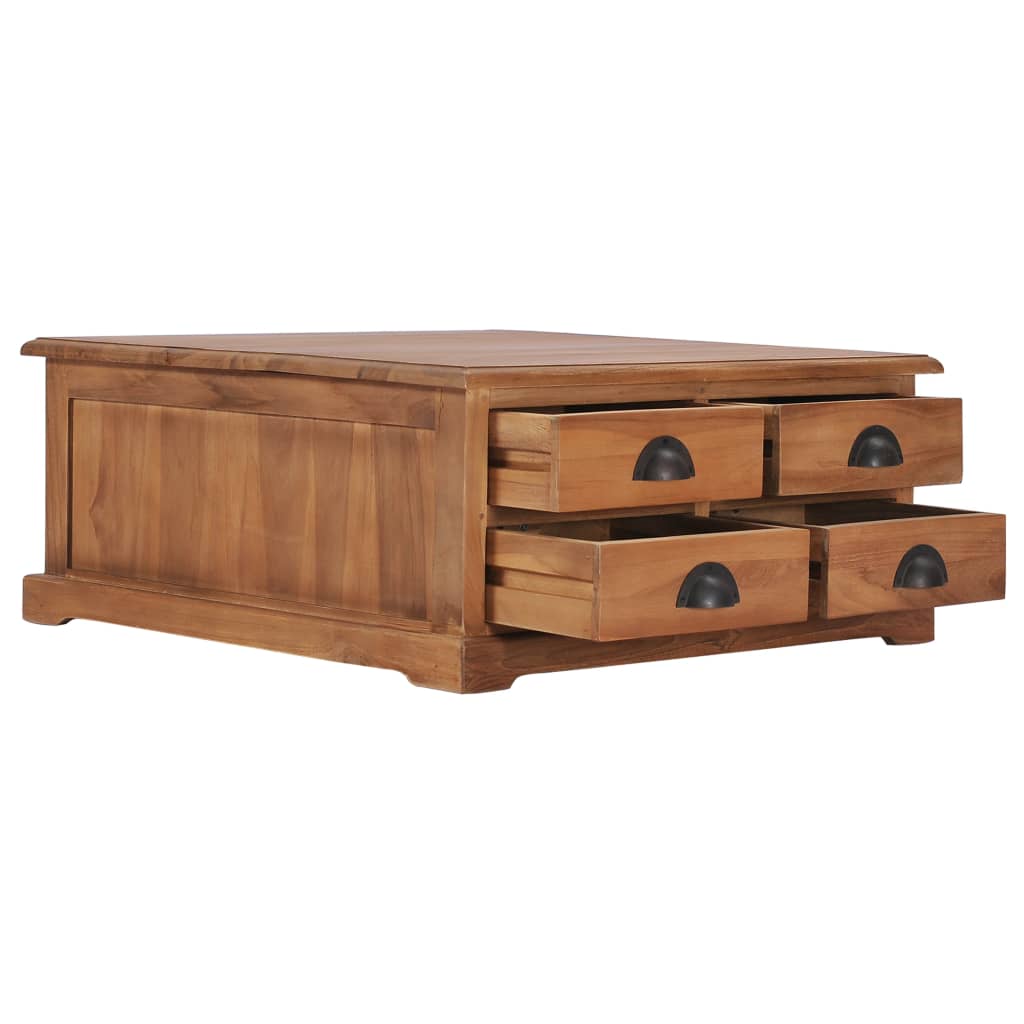 Salontafel 68x68x30 cm massief teakhout is nu te koop bij PeponiXL, paradijselijk wonen!