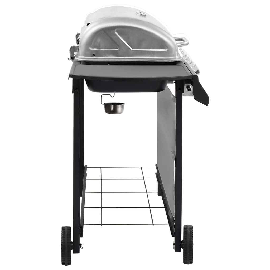 Gasbarbecue met 6 branders zwart en zilverkleurig is nu te koop bij PeponiXL, paradijselijk wonen!