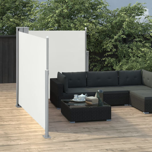 Windscherm uittrekbaar 100x600 cm crème is nu te koop bij PeponiXL, paradijselijk wonen!