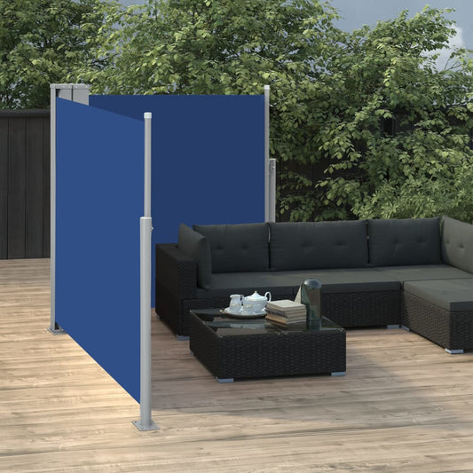 Windscherm uittrekbaar 100x600 cm blauw is nu te koop bij PeponiXL, paradijselijk wonen!