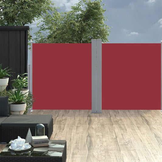 Windscherm uittrekbaar 120x600 cm rood is nu te koop bij PeponiXL, paradijselijk wonen!