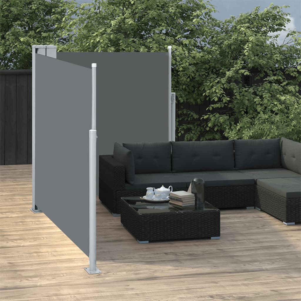 Windscherm uittrekbaar 140x600 cm antraciet is nu te koop bij PeponiXL, paradijselijk wonen!