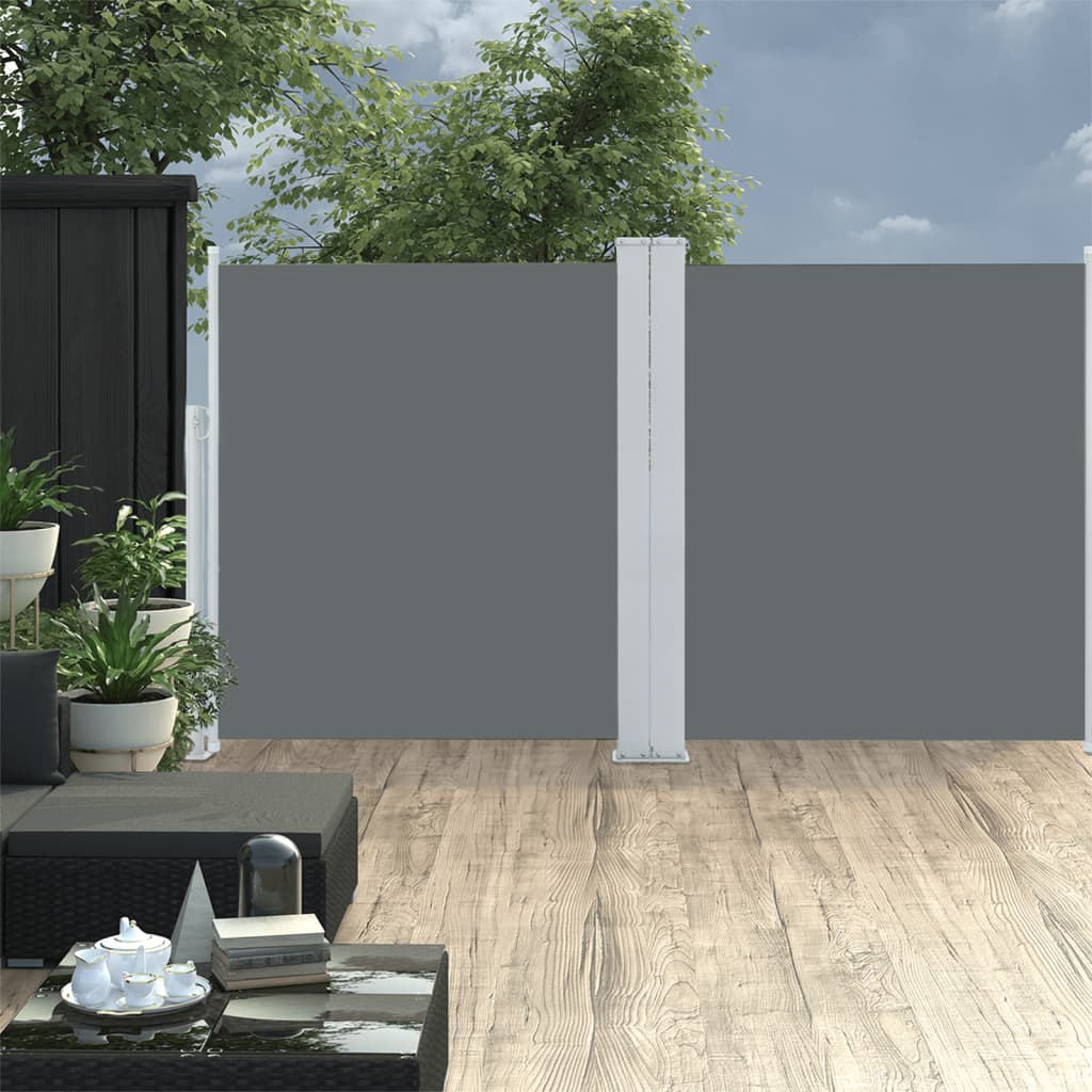 Windscherm uittrekbaar 140x600 cm antraciet is nu te koop bij PeponiXL, paradijselijk wonen!
