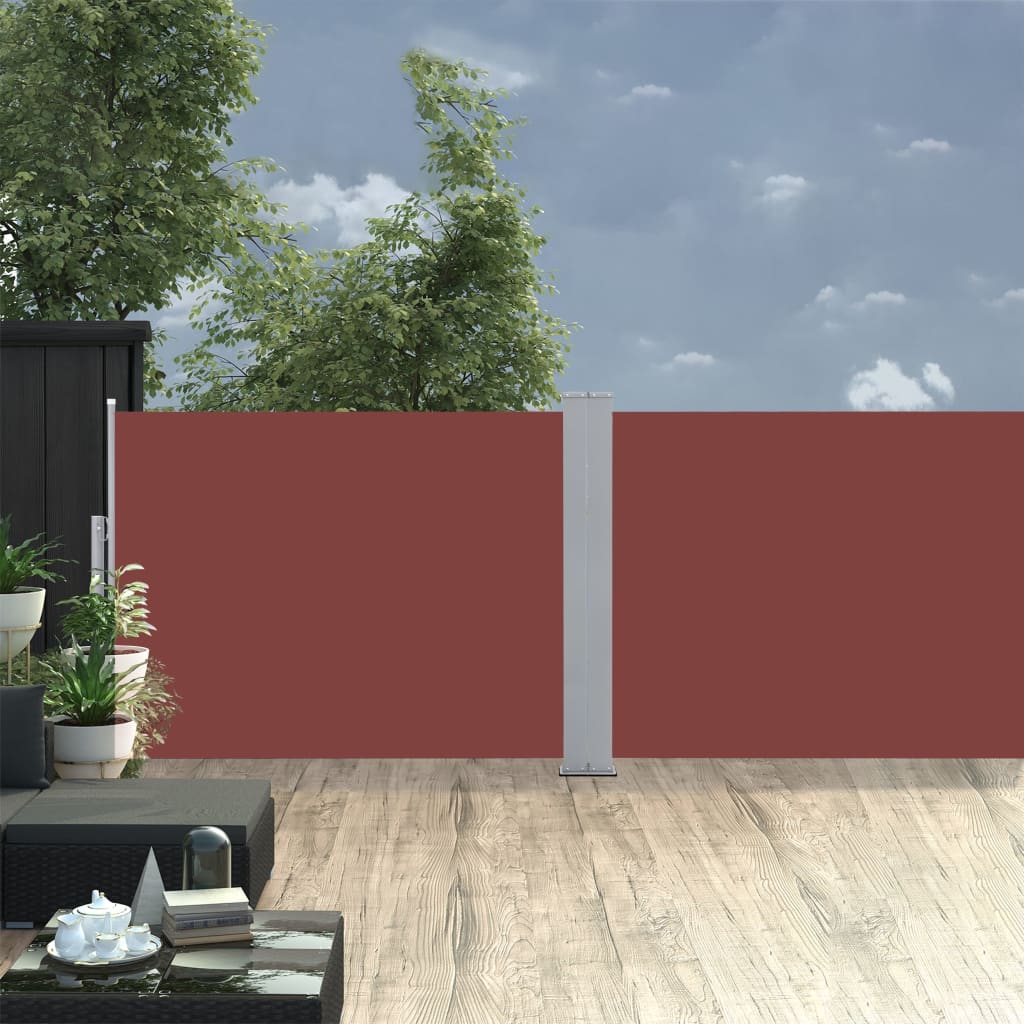 Windscherm uittrekbaar 100x1000 cm bruin is nu te koop bij PeponiXL, paradijselijk wonen!